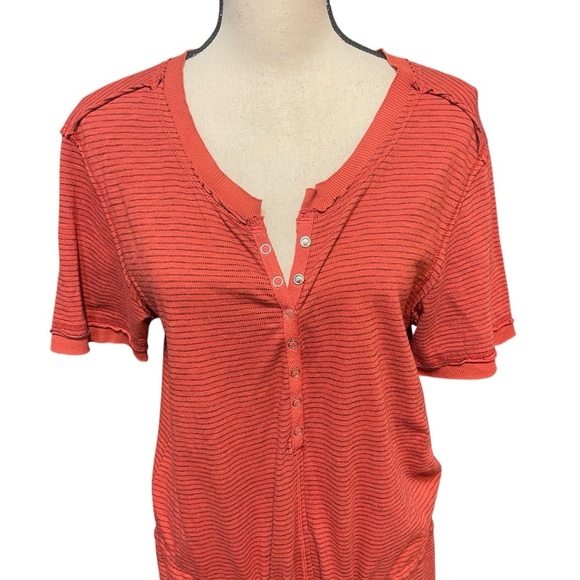 Sundance Orange Jersey Knit Easy Wear Button Front Casual Dress Women's Medium - Picture 10 of 15
